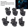 6PCS Set Locking Tuning Key Peg Black Color Zinc Alloy