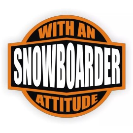 Unbranded/Generic 3pcs - Snowboarder With An Attitude Vinyl Decals Helmet Stickers Snow Board