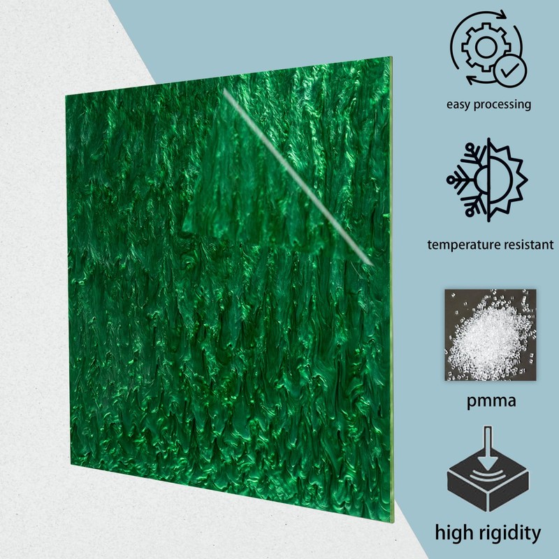 TOEPODO Pearlescent Ripple Cast Acrylic Sheets 1/8 Thick for Laser