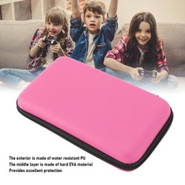 Portable Hard Shell Carry Case for New 3DS XL, Protective Travel Storage Bag with 8 Game Slots, Compatible with Super Edition, New 2DS XL, GPD 5.5in Gamepad Tablet (Pink)