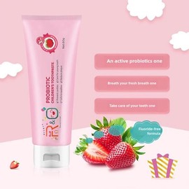 R&O children's strawberry and orange flavored toothpaste. Probiotics balance oral flora and prevent tooth decay. For children aged 3-6-12 - R&O: Children's strawberry-flavored toothpaste