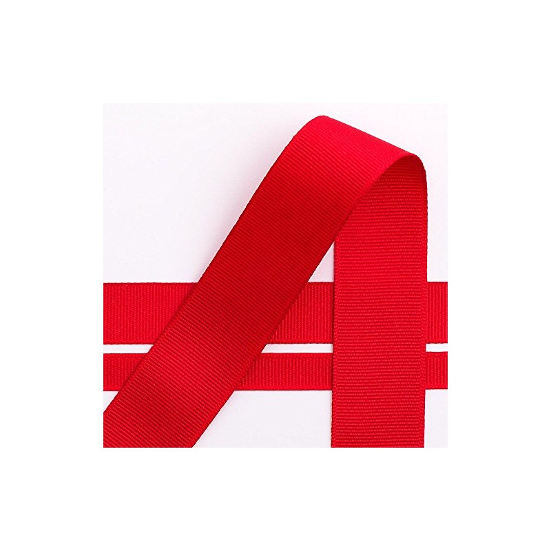 Italian Options Grosgrain Ribbon, 25mm x 10 Metre Roll, Red