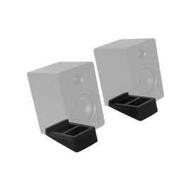 Monoprice Tilted Wedge Desktop Speaker Stands (Pair) for Small Sized Speakers, Anti-Vibration, 15 Degrees of Tilt, for Bookshelf Speakers and Studio Monitors