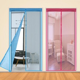 Magnetic Door Screen for Home Entrances & Bedrooms | Luminous Camping Dome Mosquito Net One-Touch Blue