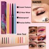 Wavuketu Orange Eyeliner Pencil Waterproof Retractable Cream Orange Gel Eyeliner