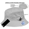 Adjustable Waterproof Bucket Rain Hat in Nylon, Easy to fold