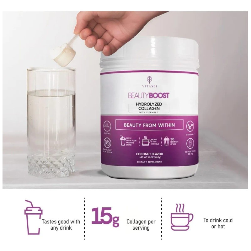 Beauty Booster - Péptidos De Colágeno En Polvo Sabor Coco