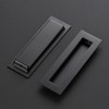 Ravinte 8 Pack Black Sliding Closet Door Handles Black Flush