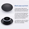 HOMELODY Drain Fitting Matte Black with Overflow, Universal Drain Valve