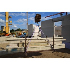 Braun 10012HB Hebeband 1000 kg Tragkraft, 1 m Länge mit verstärkten Endschlaufen, violett