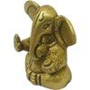 Mini Ganesha Brass Statue Diwali Poojan Ganesh Ji Ganpati Figurine