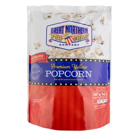 Premium Yellow Popcorn Kernels - 12.5lbs Resealable Bag of Gourmet Bulk Popping Corn for Microwave, Stovetop, and Machines by Great Northern Popcorn
