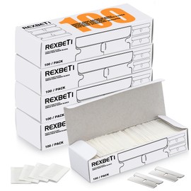 REXBETI REXBETI 400PCS Single Edge Razor Blades, Industrial Scraper Razor Blades, One Edge Razor Blade, Replacement Box Cutter Blades, Suitable for Removing Labels, Decals, Stickers