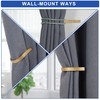 Warm Gold Curtain Drapery Holdbacks,2Pcs Solid Aluminum U Shaped Wall
