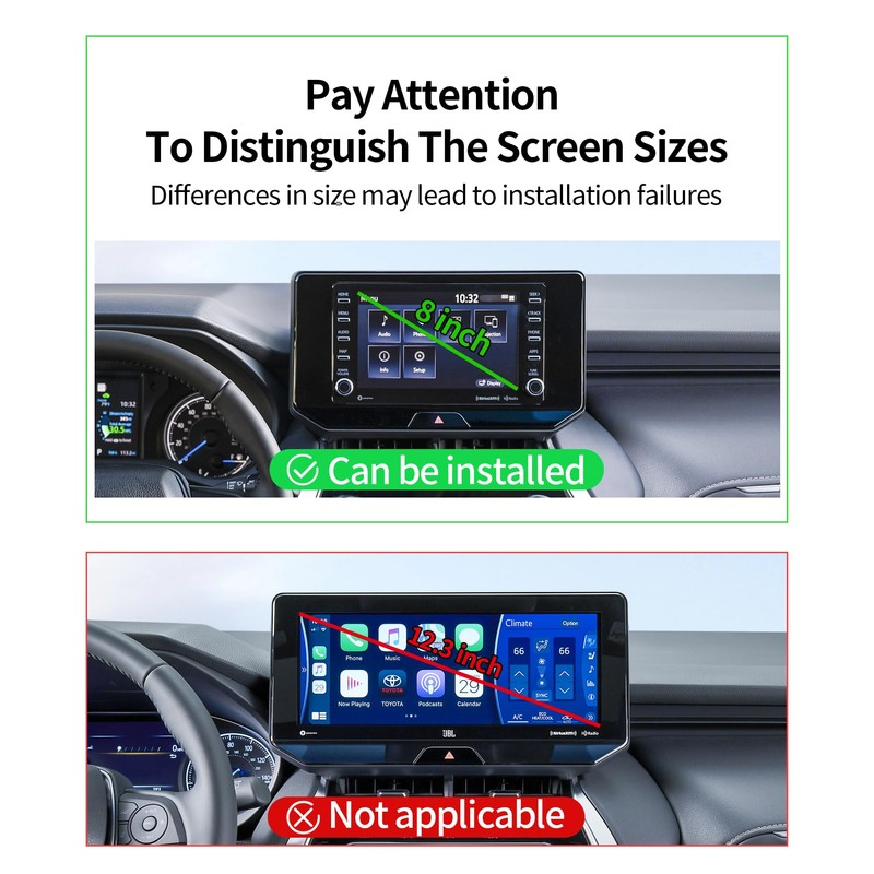 MaserWeller Car Phone Holder for Toyota Venza 2021-2024 Accessories 8-Inch