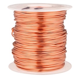 18 AWG – Alambre de cobre desnudo, 99,9% de 200 pies, cables de alambre de imán suave y puro para hacer joyas, electrocultura, antena de jardinería, motor, transformador, proyectos científicos