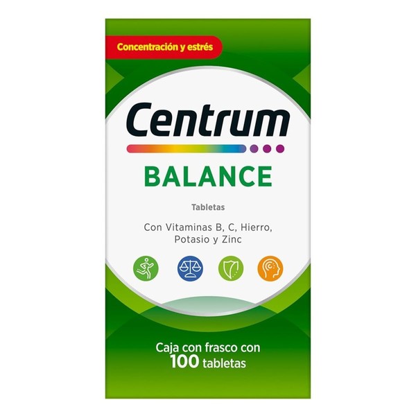 Centrum Balance Multivitaminico, Con Magnesio, Vitamina B y Vitamina C,