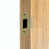 Strike Plate Polished Brass Latch Door Frame + Dust Box