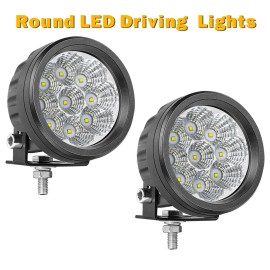 2X 3.5" LED Round Off Road Driving Spot Lights Headlights 4WD UTV + Wiring Kit