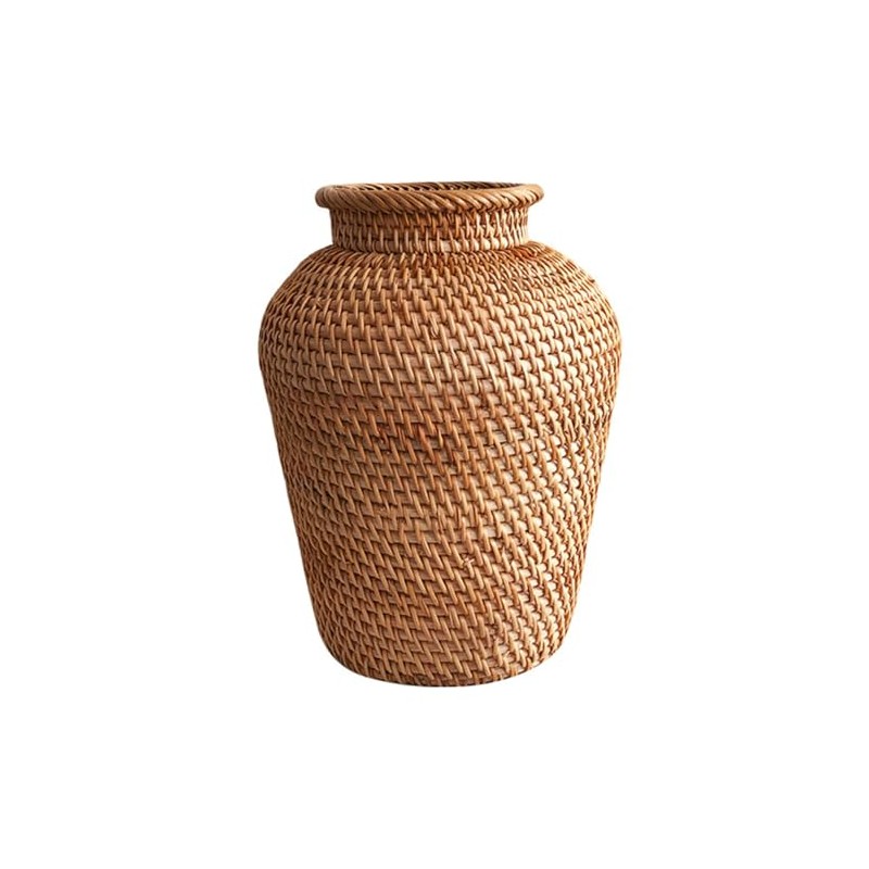 Jarrón de ratán Tejido de 19 x 15 cm Alto