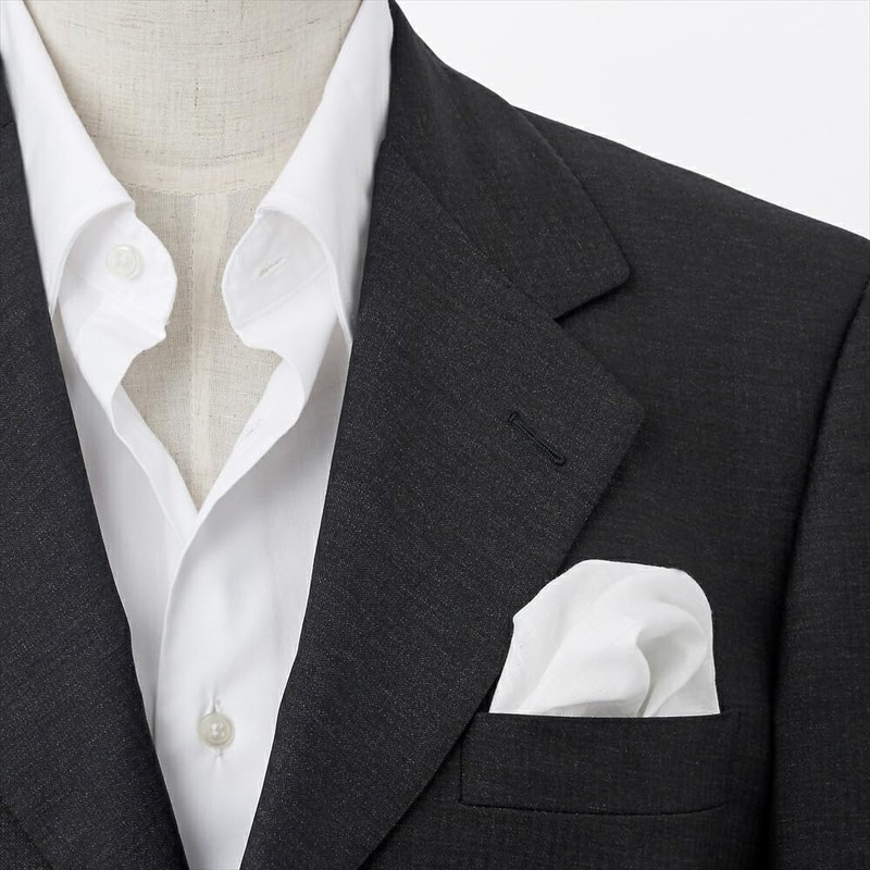 Ojier CHA-003-W Pocket Square Chief Hardman's Irish Linen 100% Linen