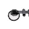 Heavy Duty Epoxy Black 6" 150mm Twisted Ring Gate Latch