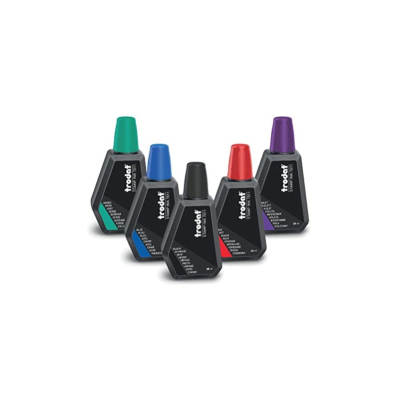 Trodat 7011 Tinta para Sellos de Entintado Manual, 28ml, Verde