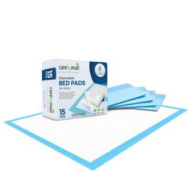 Disposable Incontinence Bed Pads | 40 x 60 cm | Packs of 15 | CarebyMail Healthcare (1 Pack of 15)