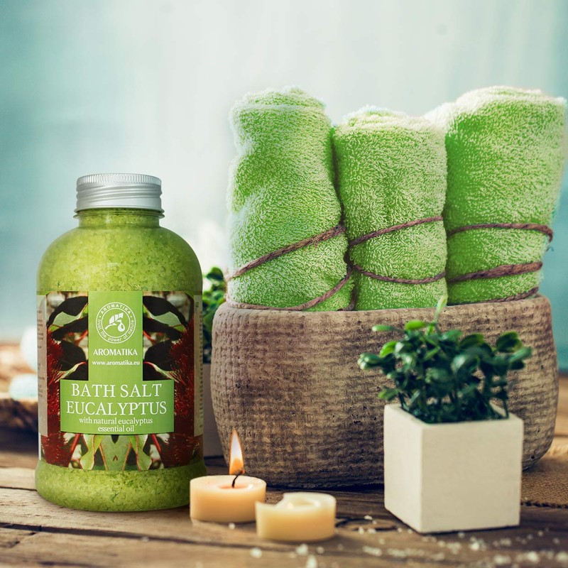 Bath Salt Eucalyptus 600 g - Sea Salt with Natural