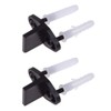 2Pcs Floor Guide, Black Adjustable Plastic Sliding Door Guide Bottom
