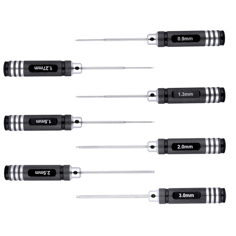 Hex Screwdriver Set 0.9mm 1.27mm 1.3mm 1.5mm 2.0mm 2.5mm 3.0mm