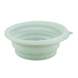 Shmian Portable Facial Ice Bath Bowl - Foldable Silicone Bowl with Built-In Ice Tray for Skincare, Suitable for Skin Facial Icebath at Home (Green)