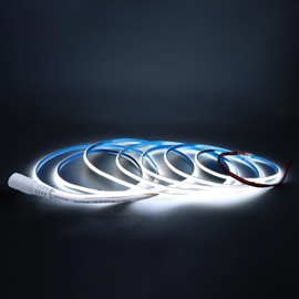 COB LED Strip 24 V Cool White 6000 K 2 m, Arote COB LED Strip 3 mm Wide Dimmable High Density Light DIY 384LEDs/m without Power Supply IP20 for Bedroom Kitchen Home Interior Decoration