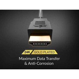 Cable Leader 1.5ft High Speed HDMI Cable with Ethernet, 4K Support, 28 AWG, Black