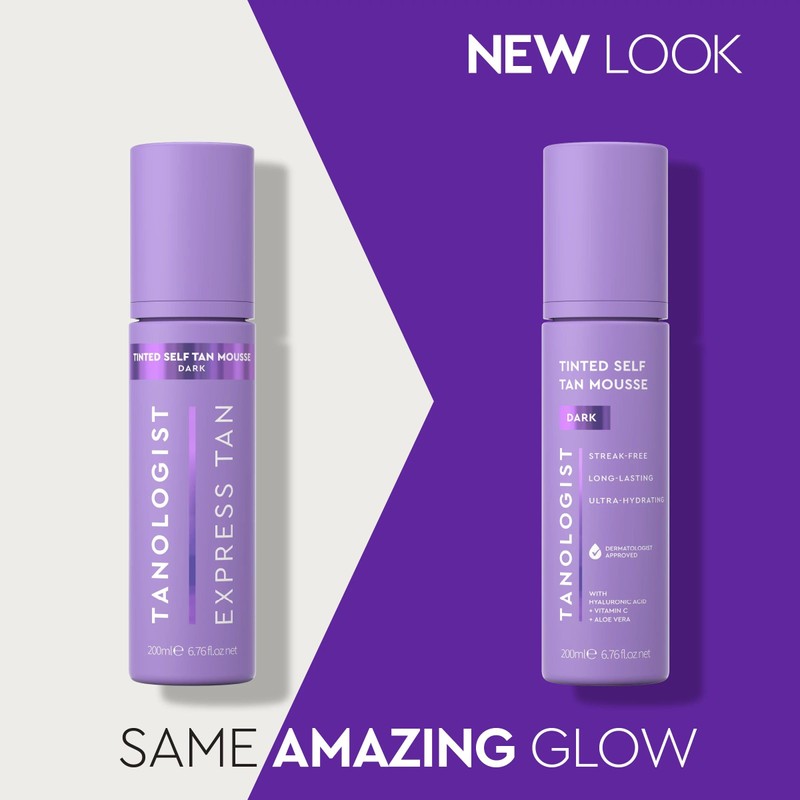 Tanologist Dark Self Tan Mousse, Tinted Self-Tanning Mousse, Streak-Free, Natural