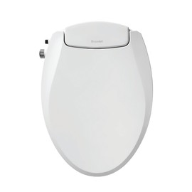 Brondell Bidet Toilet Seat Non-Electric Swash Ecoseat, Fits Elongated Toilets, White - Dual Nozzle System, Ambient Water Temperature - Bidet with Easy Installation