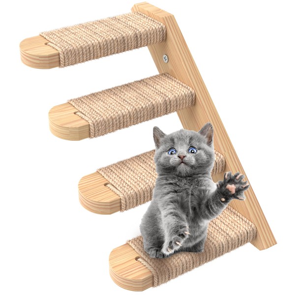 Skywin Cat Wall Steps - Solid Rubber Wood Cat Stairs