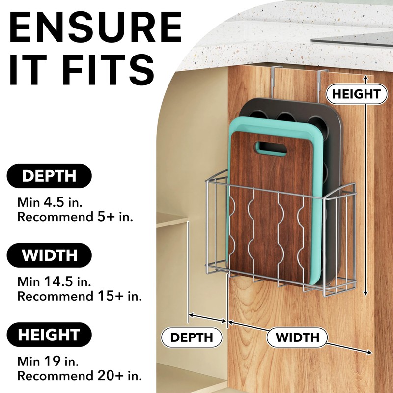 Simple Houseware Over the Cabinet Door Organizer Holder 2 Pack