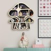 FNYDOX FNYDOX Wooden Mushroom Floating Shelves, Crystal Display Shelf for