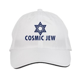 Makoroni - Cosmic Jew Jewish Hat Adjustable Cap, DesO35 White