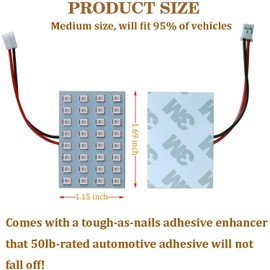 LivTee Panel de luces LED con 194 168 2825 T10 W5W / DE3175 6428 / BA9S 64111/6418 DE3423 DE3425 / 211-2 569 578 Festoon Adaptadores de repuesto para RV Camper Interior Mapa Domo luces rojo
