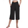 Kivdol 3 Pack Womens Wide Leg Yoga Capris Crossover High