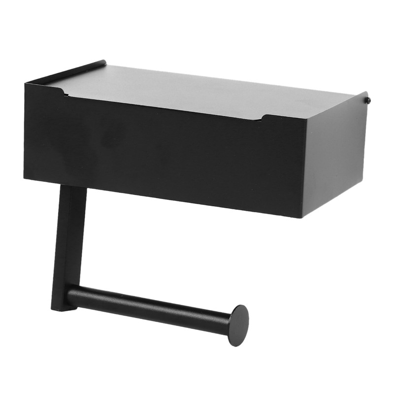Toilet Tissue Holder Box Stainless Steel Black Wall Mounted Toilet