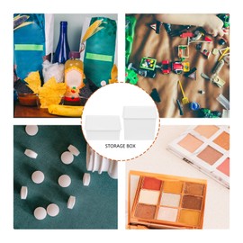 Baluue 2pcs Large Storage Boxes Lids Laundry Sorting Boxes Drawer Organizers Dustproof Storage Cases for Living Room Bedroom