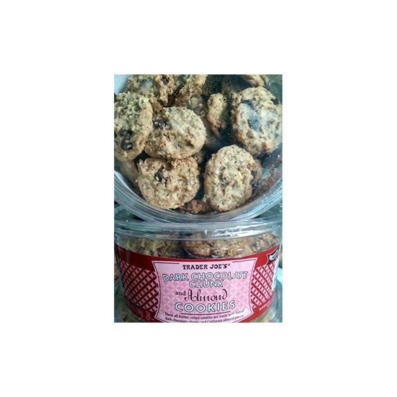 2 packages Trader Joe's Dark Chocolate Chunk & Almond Cookies