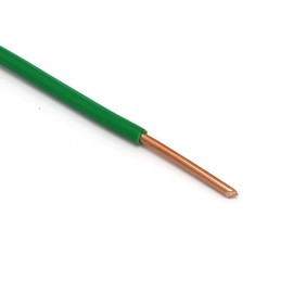 THE CIMPLE CO 50 Feet (15 Meter) - Insulated Solid Copper THHN/THWN Wire - 14 AWG, Wire is Made in The USA, Residential, Commerical, Industrial, Grounding, Electrical Rated for 600 Volts - in Green