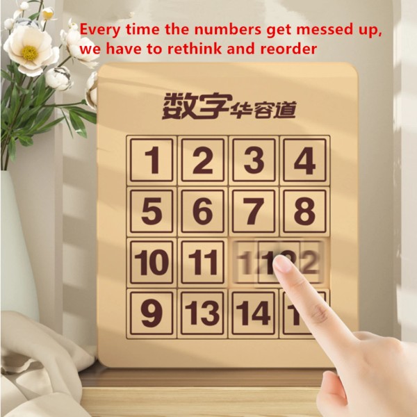 Unbranded 4x4 Magic Cube Number Sliding Klotski Game Cube Puzzle