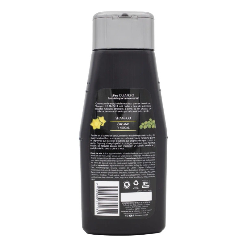 Shampoo Organo Y Nogal Cuarzo 550ml