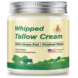 Unbranded Beef Tallow for Skin, Organic Grass Fed Whipped Beef Tallow Moisturizer Nourishe