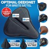 NEXTCOVER® Universal Gel Bicycle Saddle Cover Including Rain Cover [Memory